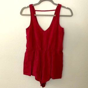 SIMPLE RED ROMPER - szS